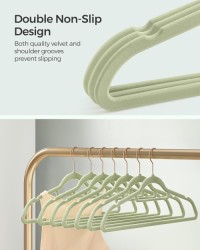 Velvet Hangers, Clothes Hanger with Rose Gold Swivel Hook,Non-Slip, and Space-Saving, 0.2-Inch Thick, 17.1-Inch Long