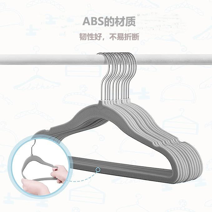 11.8in Kid Hangers Non-Slip Clothes Hangers with Swivel Hooks Space Saving Infant Toddler Closet Organizers Kids hanger