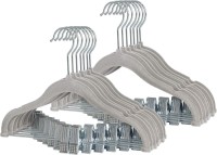11.8 Baby Velvet Hangers with Movable Clips, Non-Slip Kids Clothes Hangers, Ultra-Thin Space-Saving Childrens Felt H