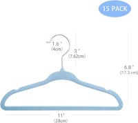 Kids Velvet Clothes Hangers, Baby Childrens Hangers for Clothes Space Saving Non-Slip