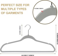 50 Pack Plastic Hangers for Clothes - Slim Non-Velvet Hangers with 360° Swivel Chrome Hook & Non Slip Notches