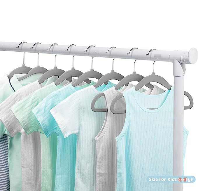 11.8in Kid Hangers Non-Slip Clothes Hangers with Swivel Hooks Space Saving Infant Toddler Closet Organizers Kids hanger