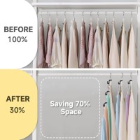 Heavy Duty Velvet Clothes Hangers with Cascading Hook, Space Saver Mini Cascading Hangers for Clothes, Closet(Black)