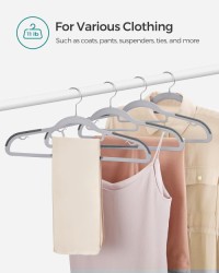 Pack of 50 Coat Hangers,Space-Saving Plastic Clothes Hangers, Non-Slip, 0.2 Inches Slim, 16.5 Inches Wide, 360° Swivel