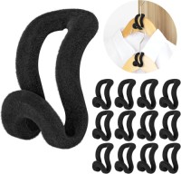 Heavy Duty Velvet Clothes Hangers with Cascading Hook, Space Saver Mini Cascading Hangers for Clothes, Closet(Black)